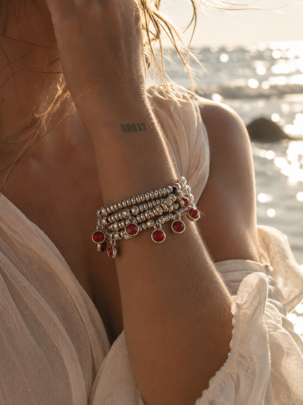Pulsera Coral Rojo